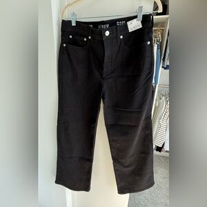 J Crew Slim Wide Black Denim Jeans- new